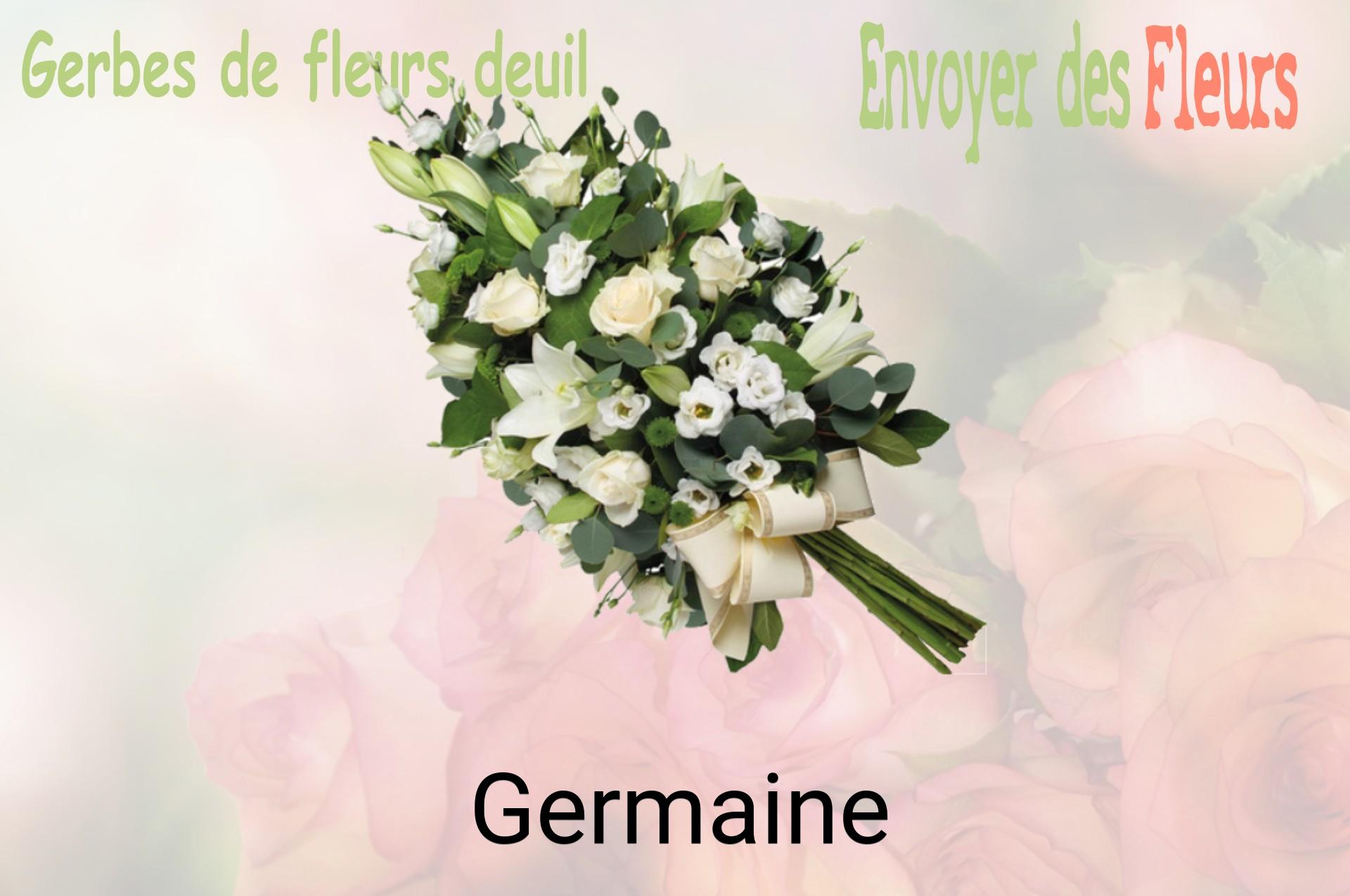 Gerbe de fleurs de deuil livrée à Germaine